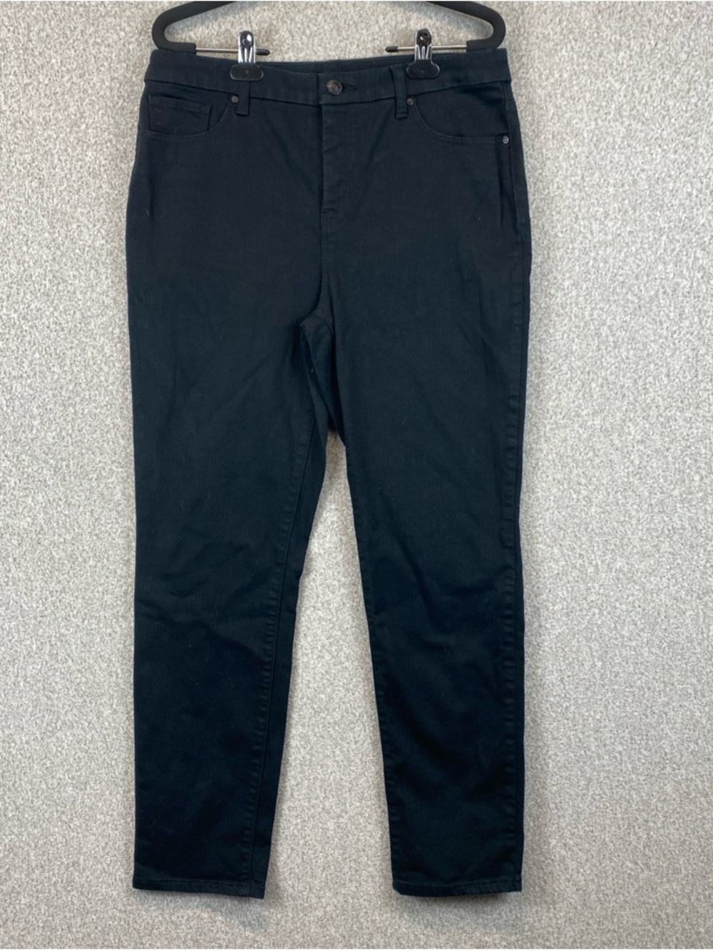 Chicos So Slimming Jeans Size 1 (M) Ankle Black Pants Girlfriend Fit inseam 26”